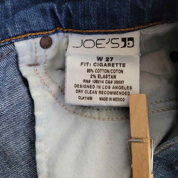 Joe's Jeans Womens Size 27 Cigarette Fit Distressed Medium Light Wash Straight - Picture 9 of 9